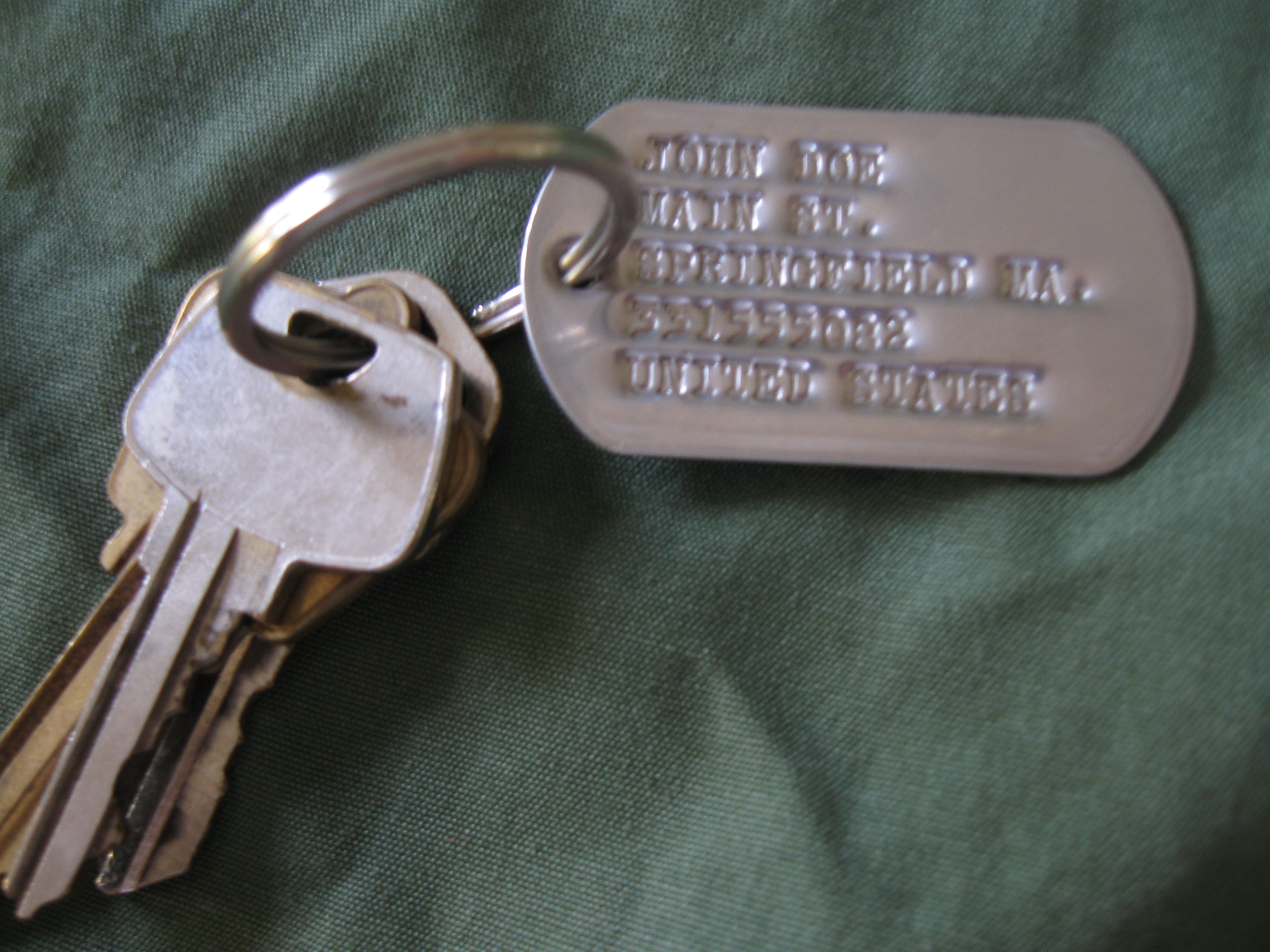 dog tag keychain