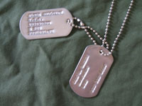 modern dog tag set